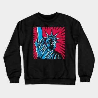 Martian neon colors red/blue Crewneck Sweatshirt